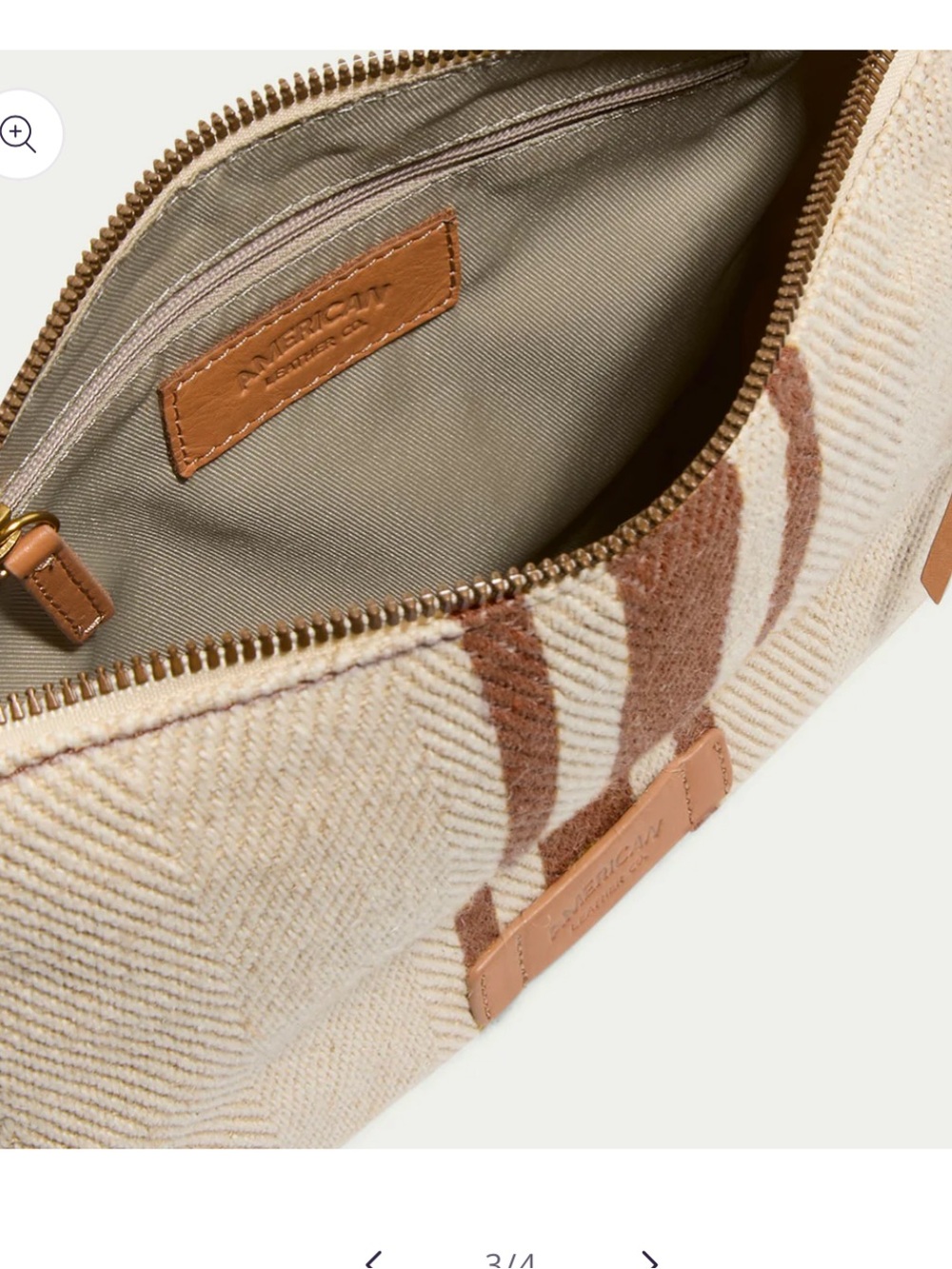 American Eagle Outfitters Beige Wristlet with Brown Stripe Detail - Picture 4 of 10